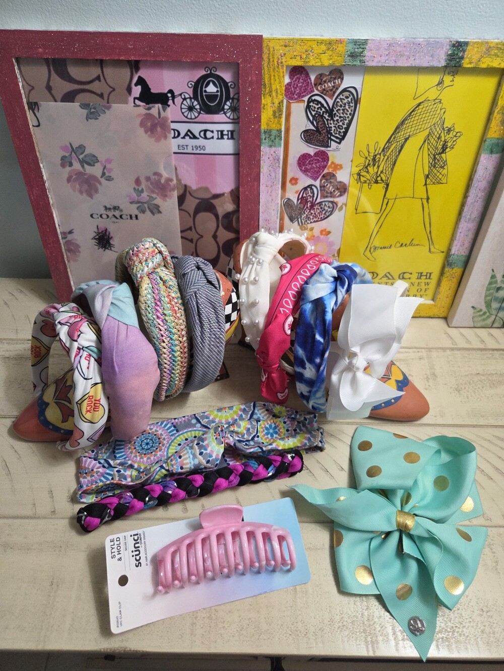 Colorful Mixed Hair Accessories Set - Pink, Turquoise, White & Multicolor, NWOT